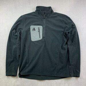 Eddie Bauer First Ascent Sweater Medium Black Fleece Cloud Layer Pro 1/4 Zip